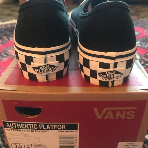 -SOLD- NWT Checker Tape Platform Vans - Picture 6 of 6